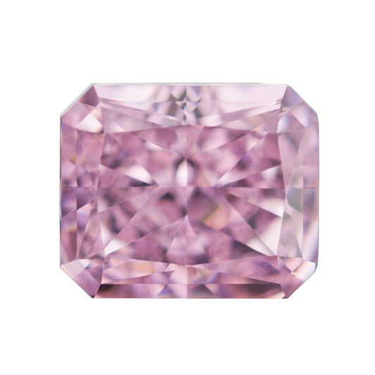 Ice zircon/High carbon drill Radiant Cut Pink