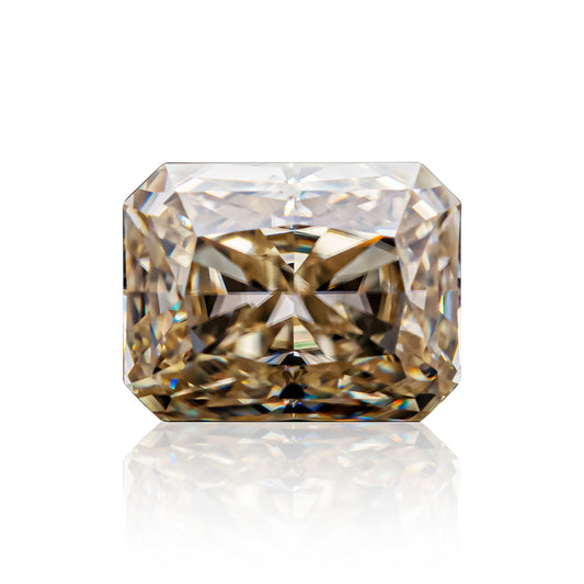 Radiant Cut Natural Champagne Loose Moissanite Stone