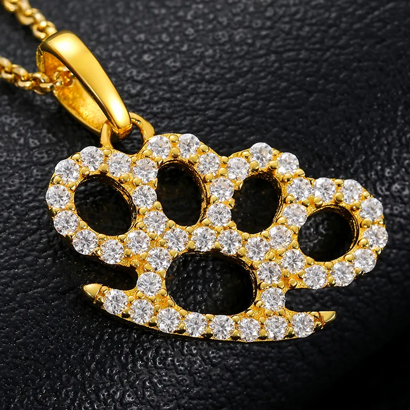 Hip Hop Jewelry Gold Filled Solid Silver Moissanite Diamond Pendant