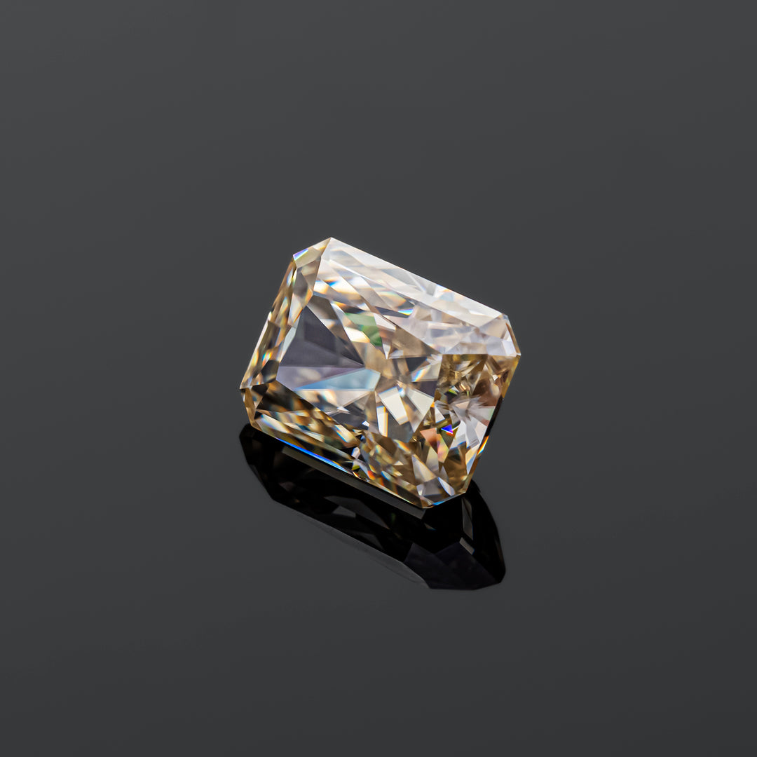 Radiant Cut Natural Champagne Loose Moissanite Stone