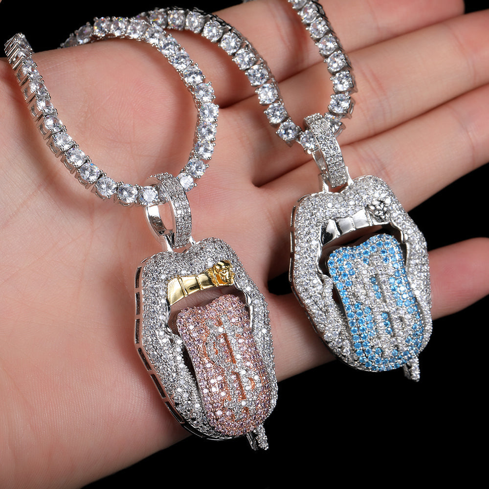 hip-hop jewelry micro-inlaid zircon pendant