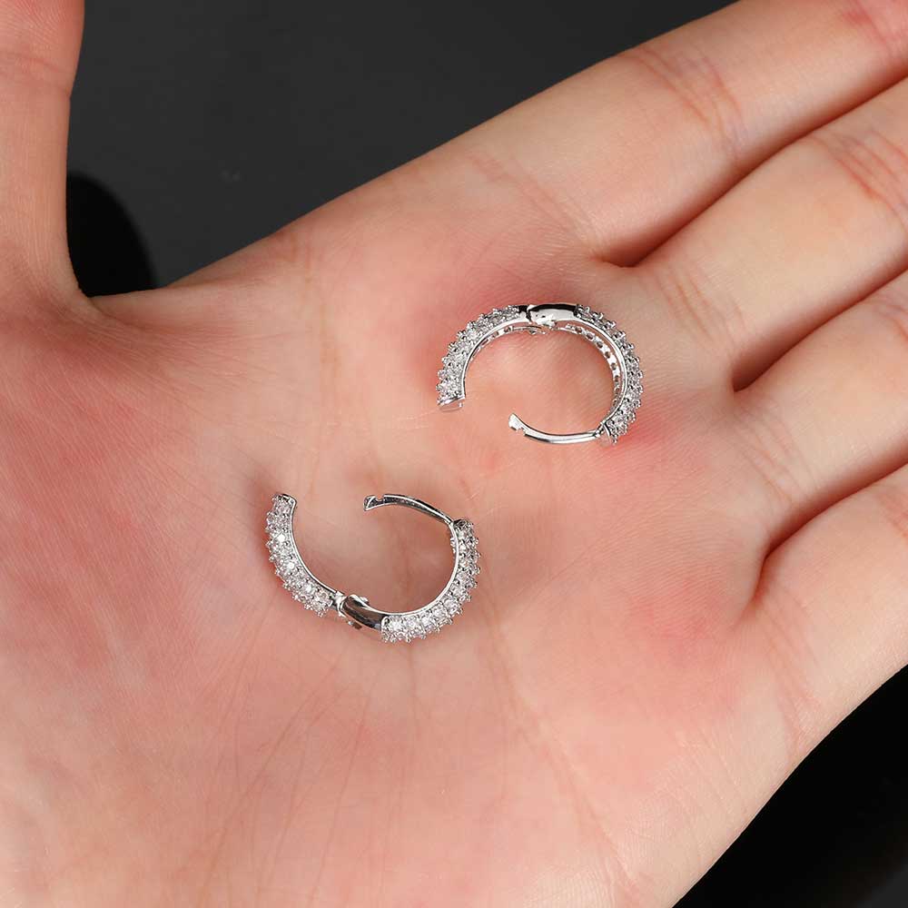 trendy brand personality micro-inlaid zircon men's earrings